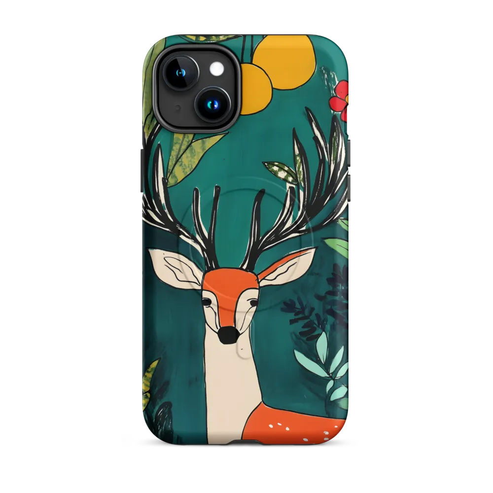 Nature's Embrace: The Majestic Deer | Phone Case |  15 Plus | MagSafe® Tough Case | Matte
