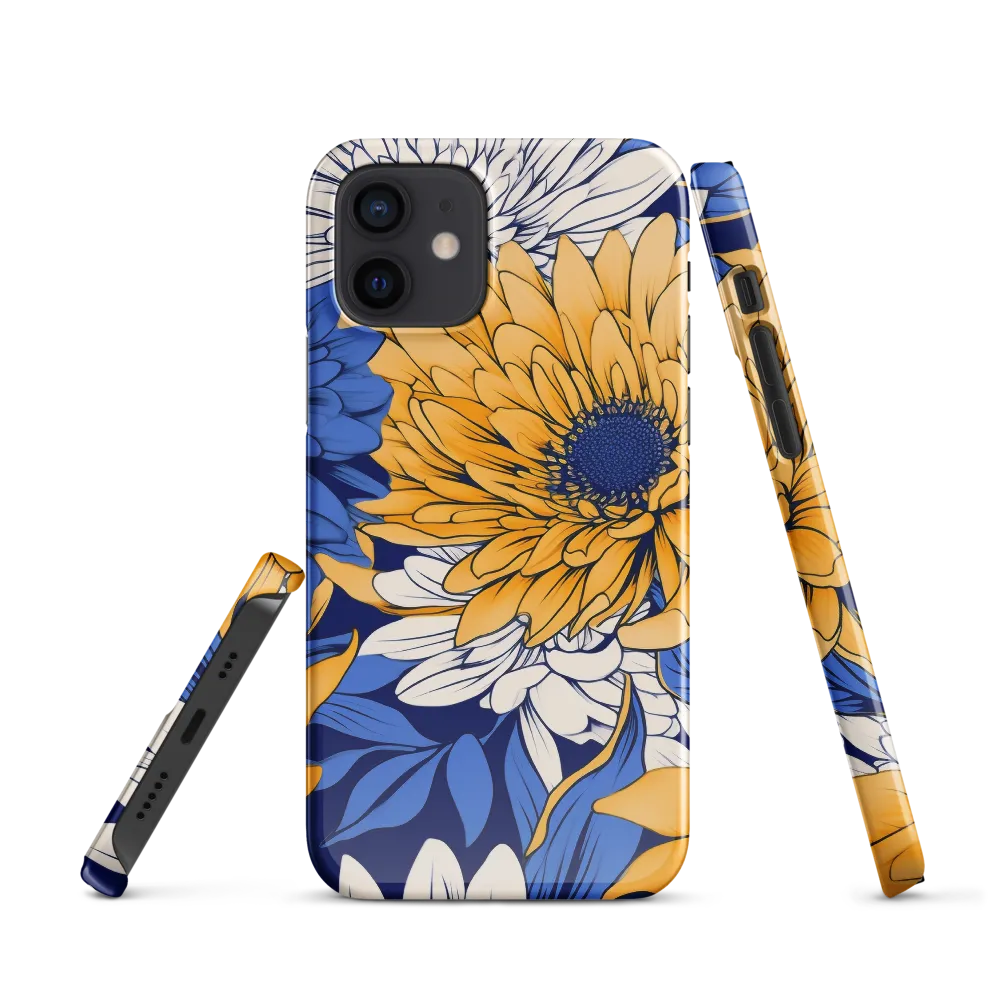 Floral Harmony in Blue and Yellow
