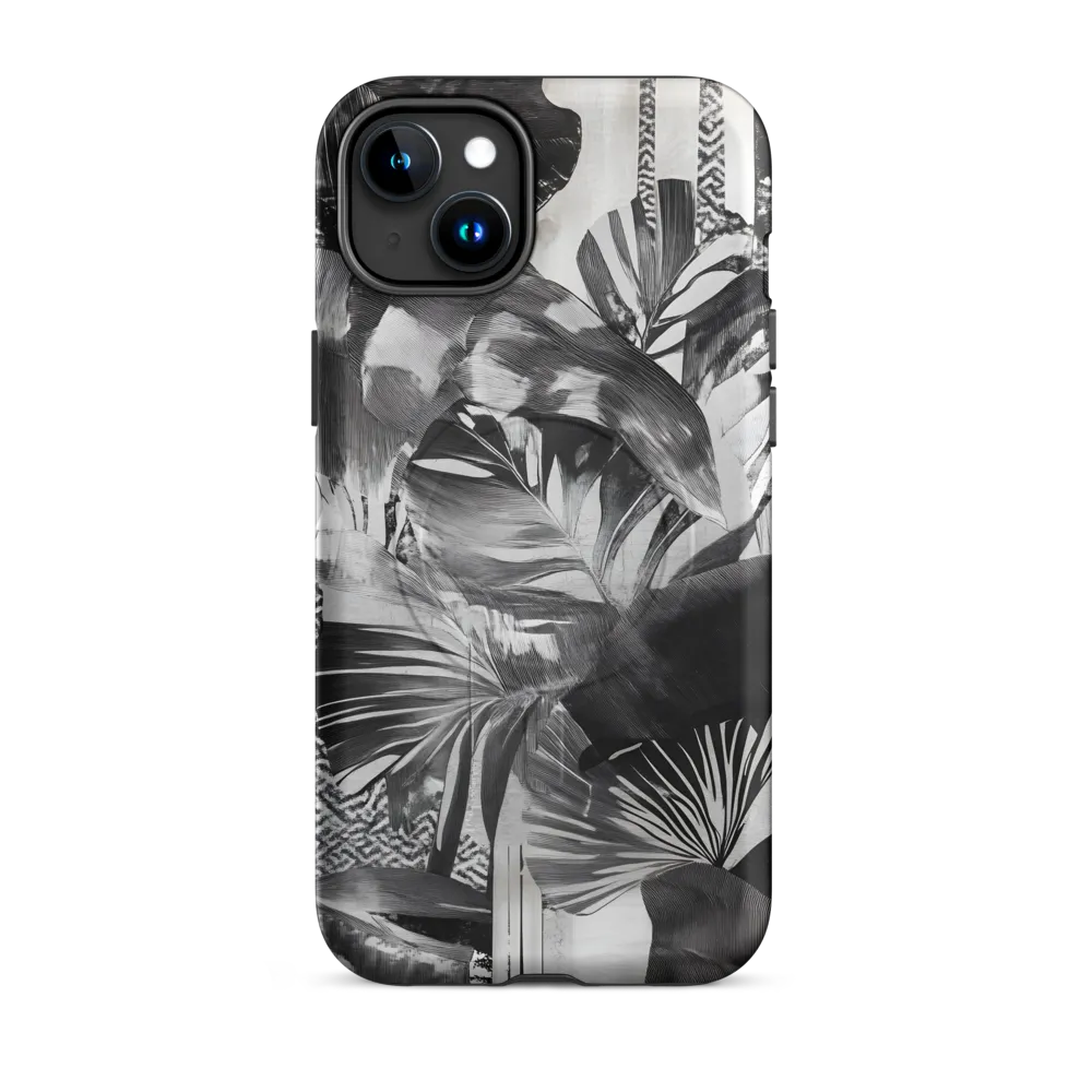 Monochrome Serenity in Tropical Foliage