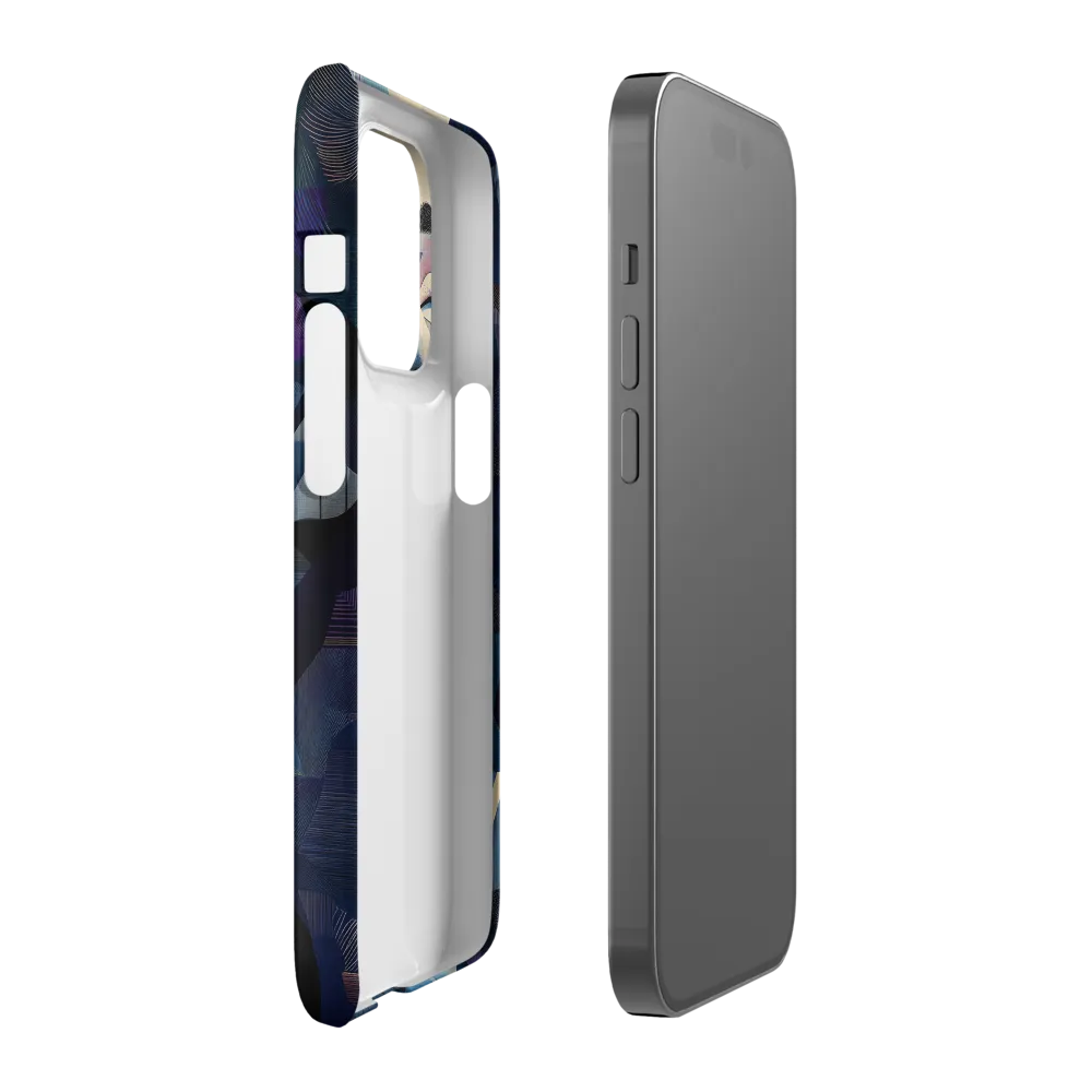 Fragmented Mystery: A Modern Portrait | Phone Case |  14 Pro | Snap Case | Matte