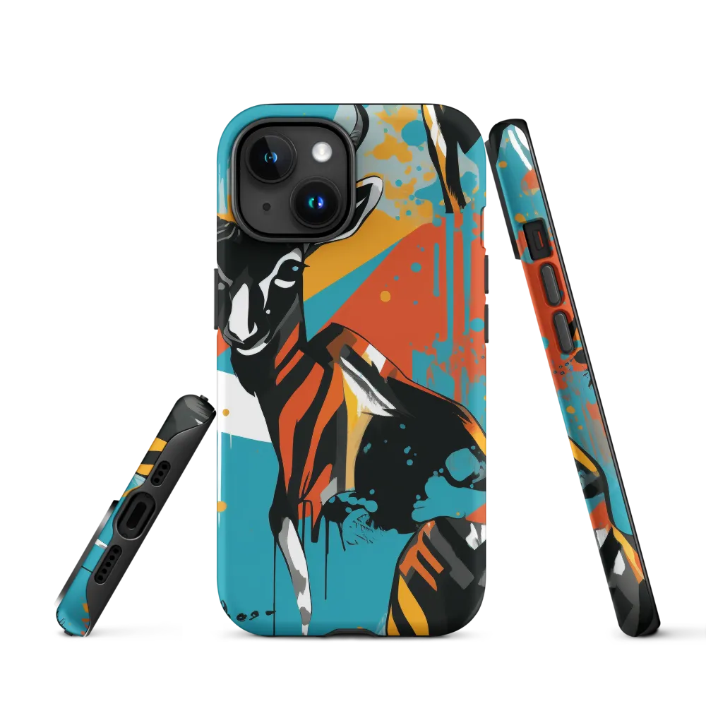 Dynamic Antelope in Vivid Abstract