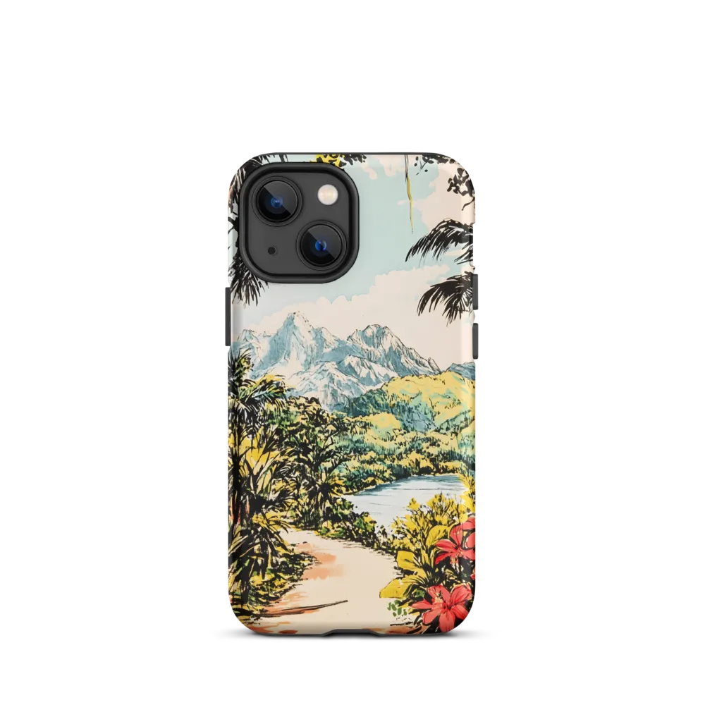 Tropical Serenity | Phone Case |  13 mini | Tough Case | Matte