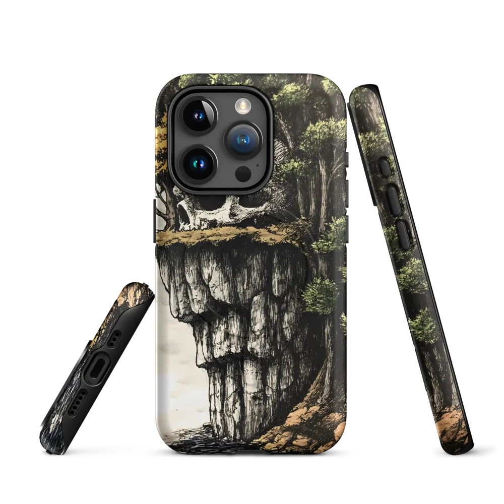 The Whispering Skull: A Surreal Encounter with Nature | Phone Case |  15 Pro | MagSafe® Tough Case | Matte