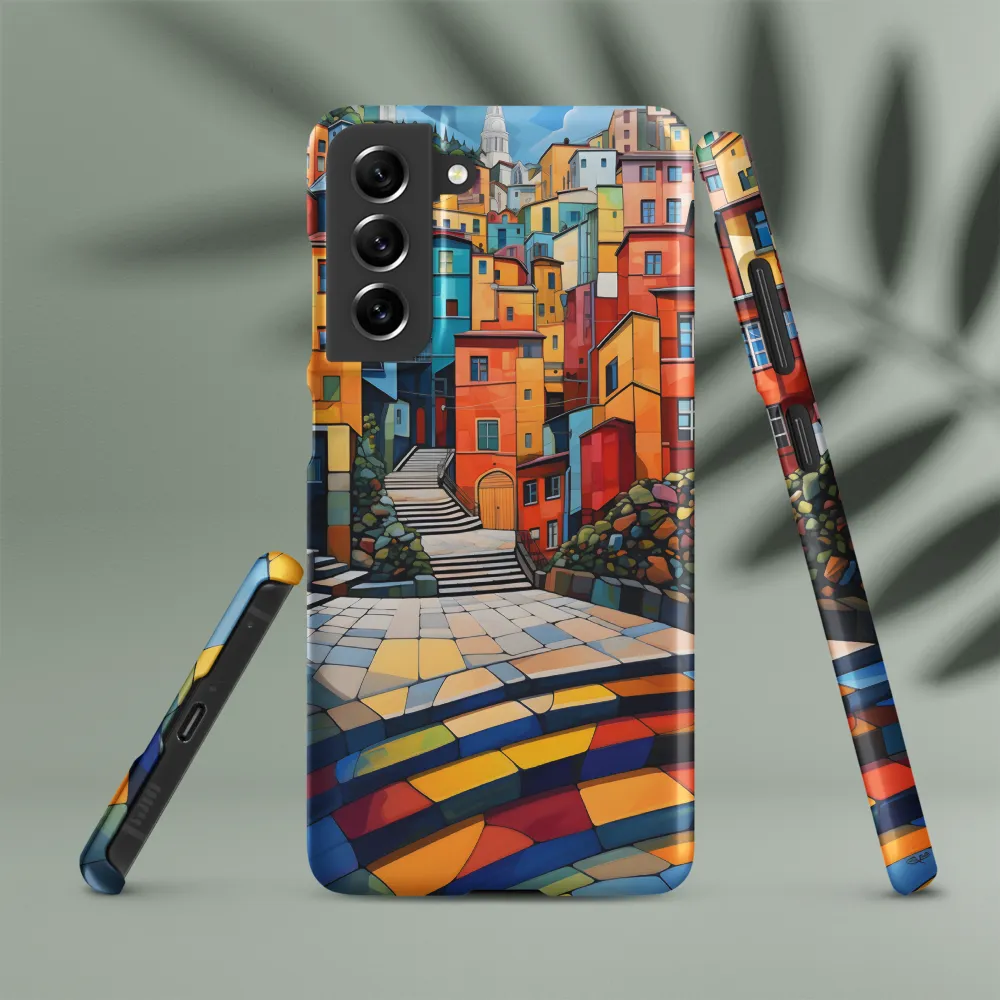 Vibrant Village: A Cubist Journey