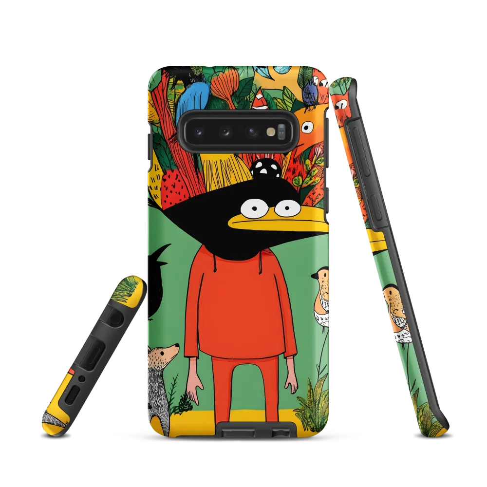 Whimsical Encounter in a Colorful Jungle