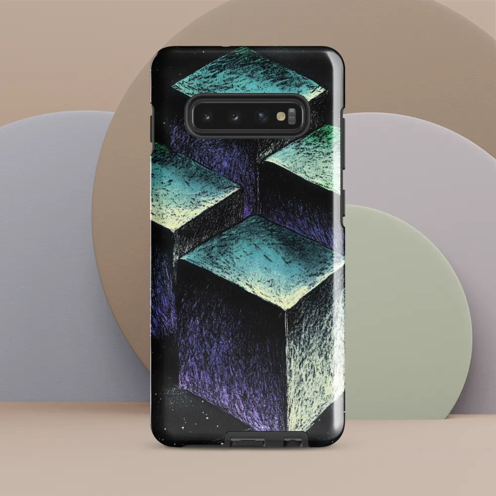 Floating Geometry: A Study in Cubes | Phone Case |  S10 Plus | Tough Case | Glossy