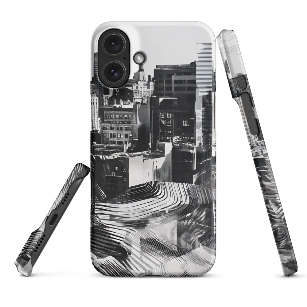 Urban Rhythm in Black and White | Phone Case |  16 Plus | Snap Case | Matte