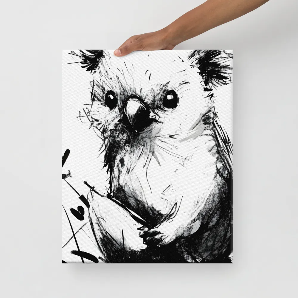 Whimsical Koala in Ink | Canvas | 16″×20″