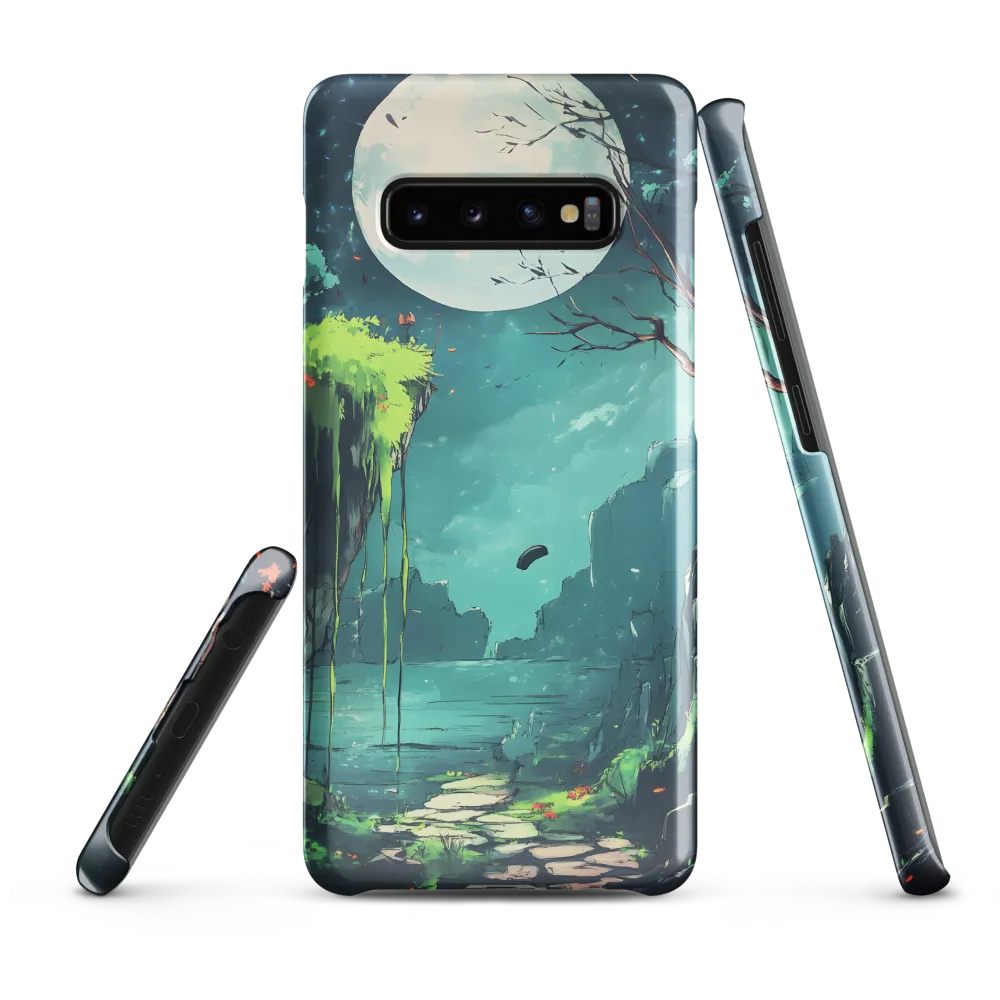 Moonlit Serenity: A Fantastical Landscape | Phone Case |  S10 Plus | Snap Case | Glossy