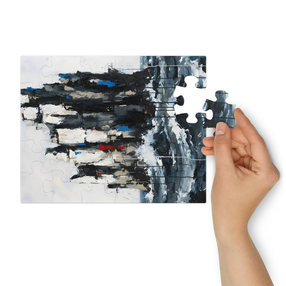 Sea Stack Study 
 Jigsaw Puzzle in Tin Box