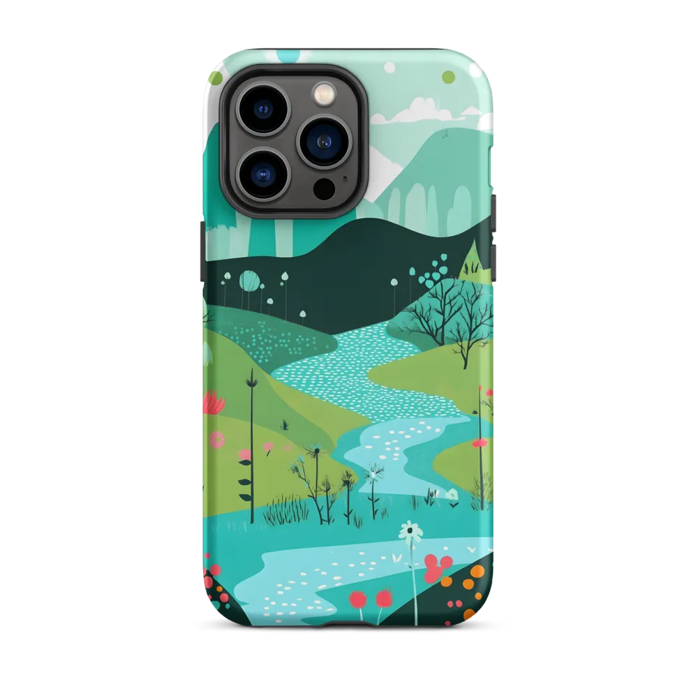 Whimsical River in a Lush Landscape