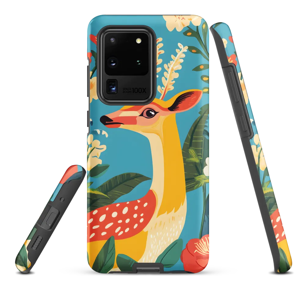 Serene Majesty: A Vibrant Deer Amidst Flora