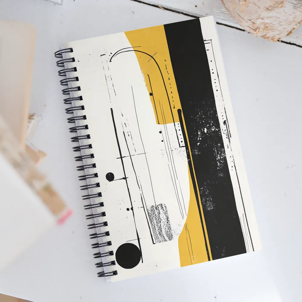 Geometric Harmony in Monochrome | Spiral Notebook