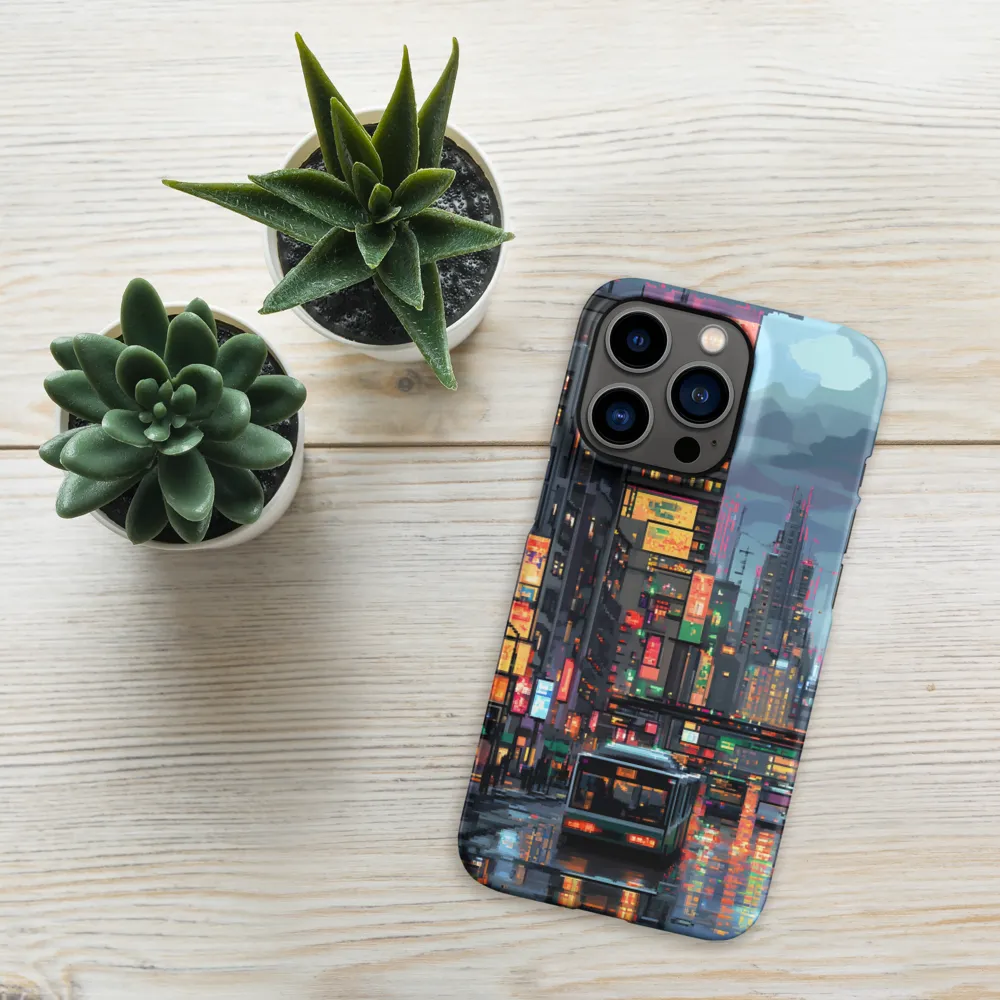 Neon Dreams: A Pixelated Urban Night