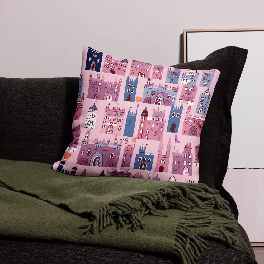 Whimsical Castles: A Playful Tapestry | Pillow | 22″×22″