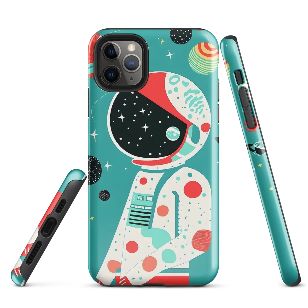 Cosmic Explorer: A Playful Journey Through Space | Phone Case |  11 Pro Max | Tough Case | Glossy