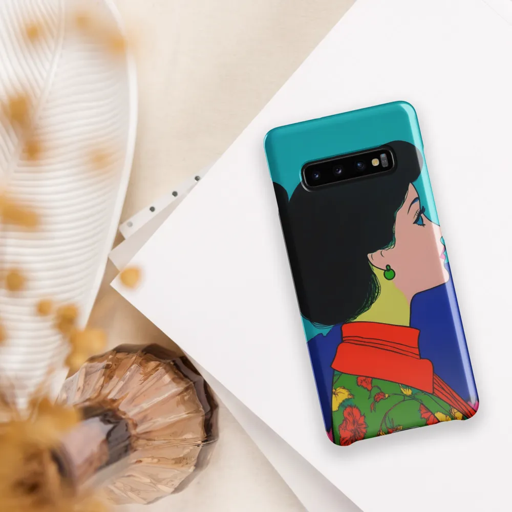 Whispers of Color: A Pop Art Portrait | Phone Case |  S10 Plus | Snap Case | Glossy