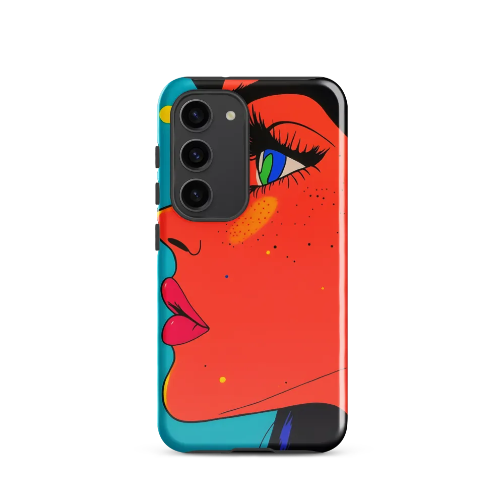 Vibrant Feminine Profile in Pop Art