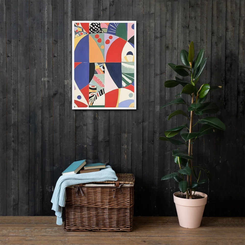 Dynamic Mosaic Symmetry | Canvas with White Frame | 20″×28″