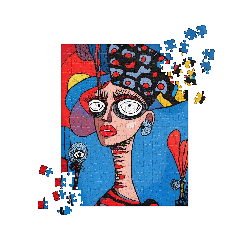 Patterned Headdress — Elongated Portrait