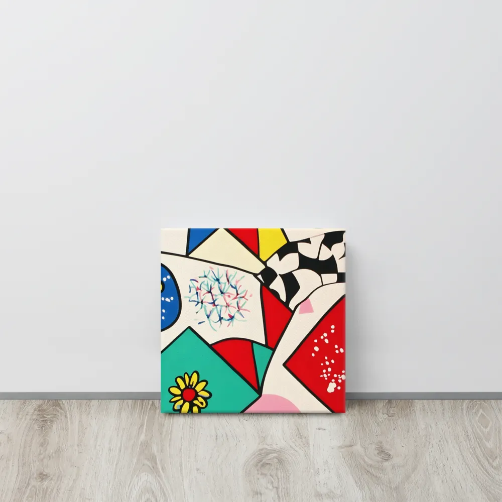 Joyful Geometry: A Playful Dance of Shapes and Colors | Canvas | 12″×12″