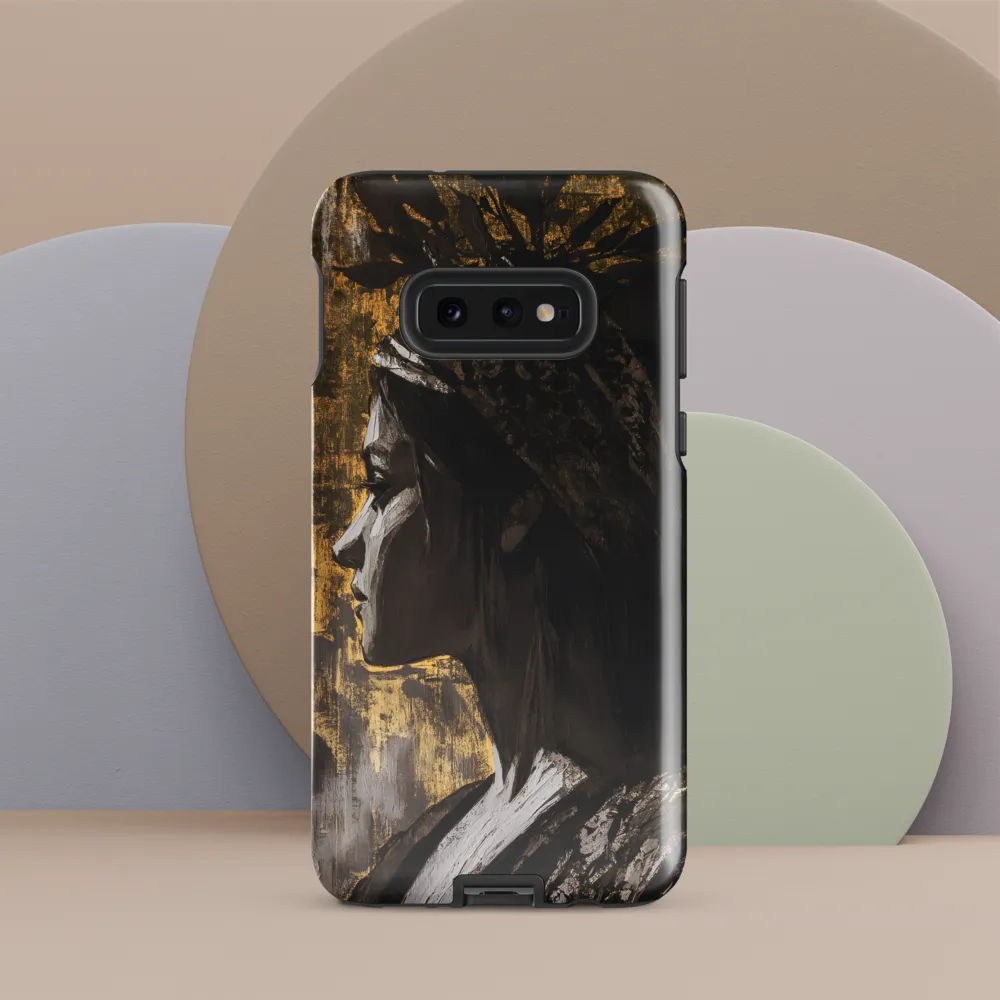 Golden Elegance: A Modern Profile Portrait