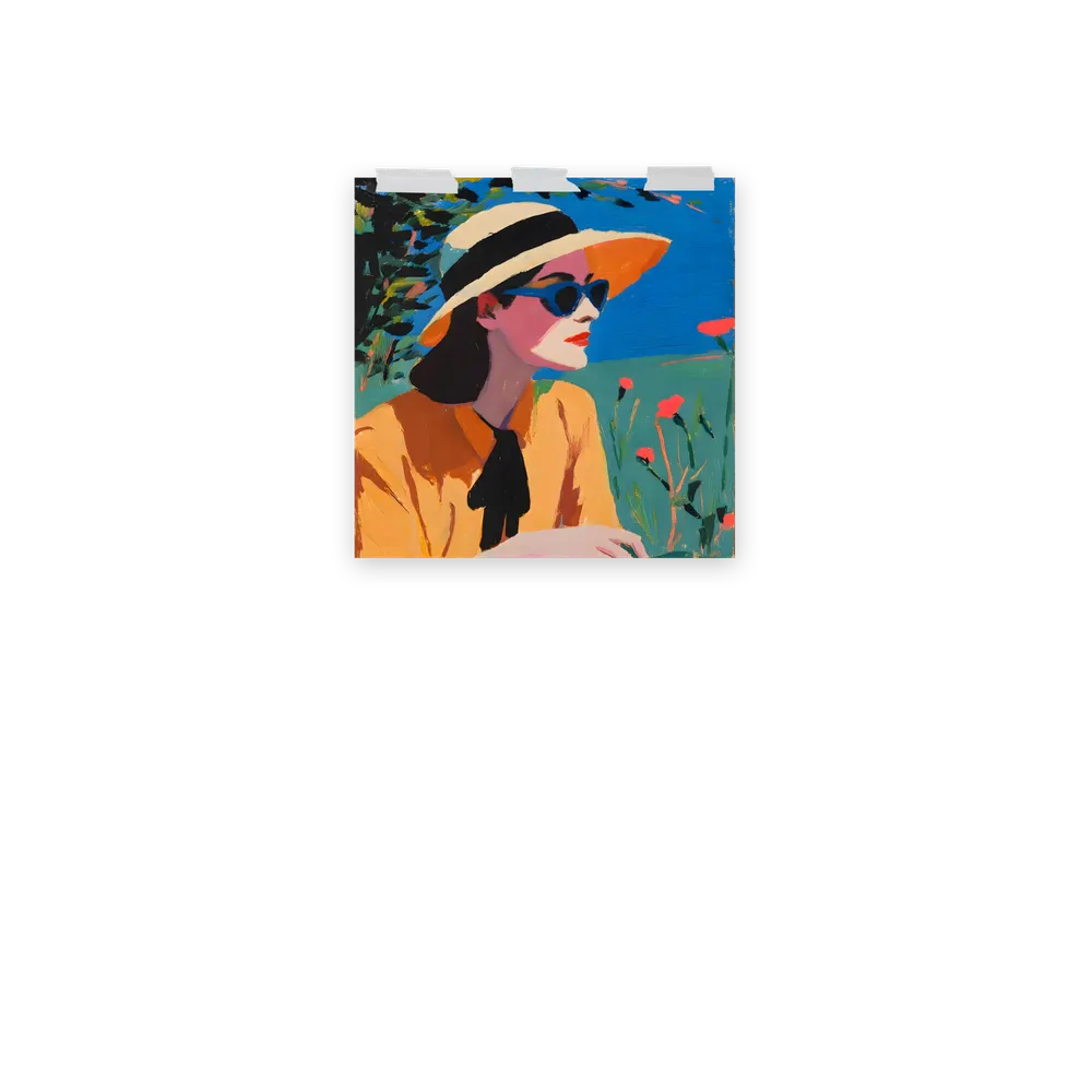Woman in Sunhat 
 Poster | 18″x 18″