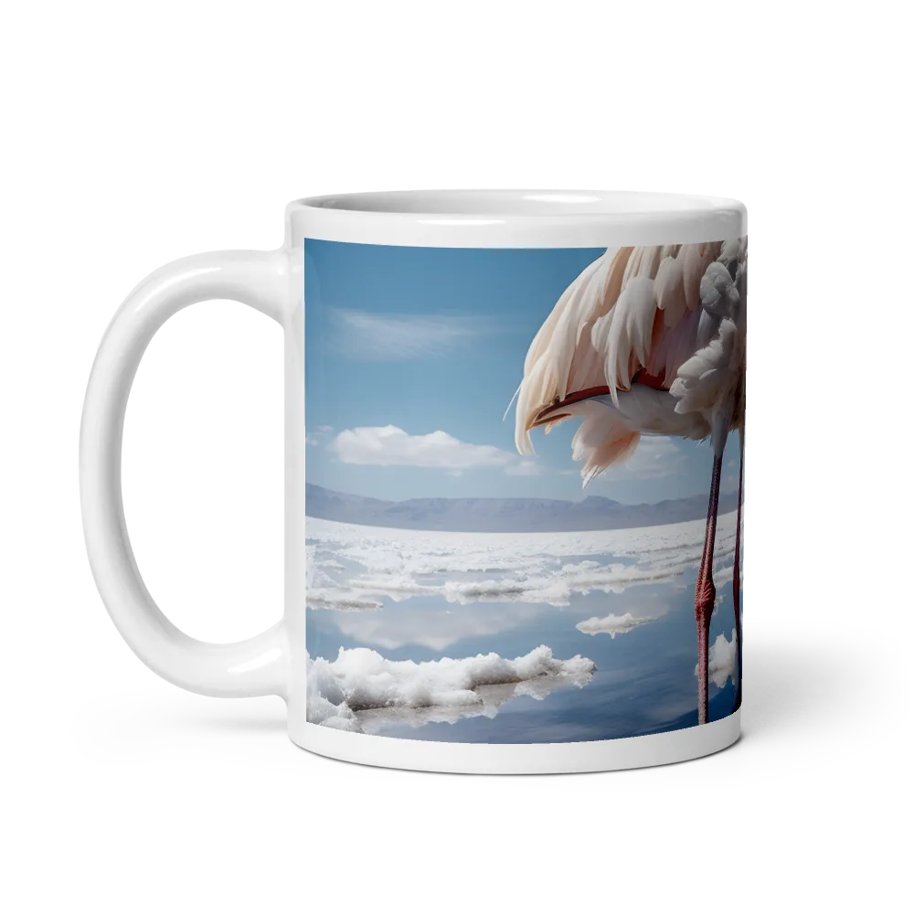 Graceful Solitude of a Flamingo | Mug with White inside | 11 oz