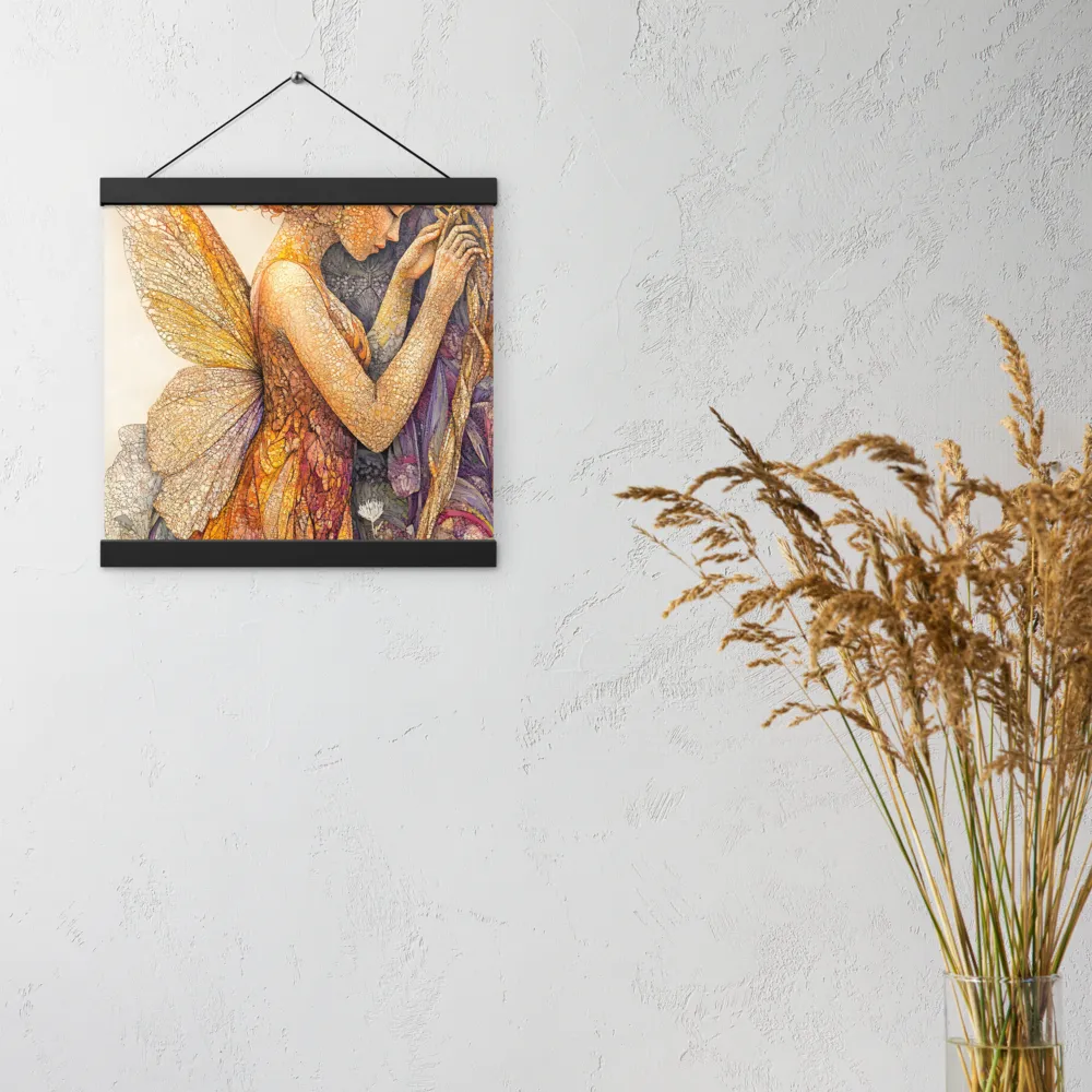 Whispers of the Frosted Meadow | Poster With Black Wood Hanger | 12″×12″