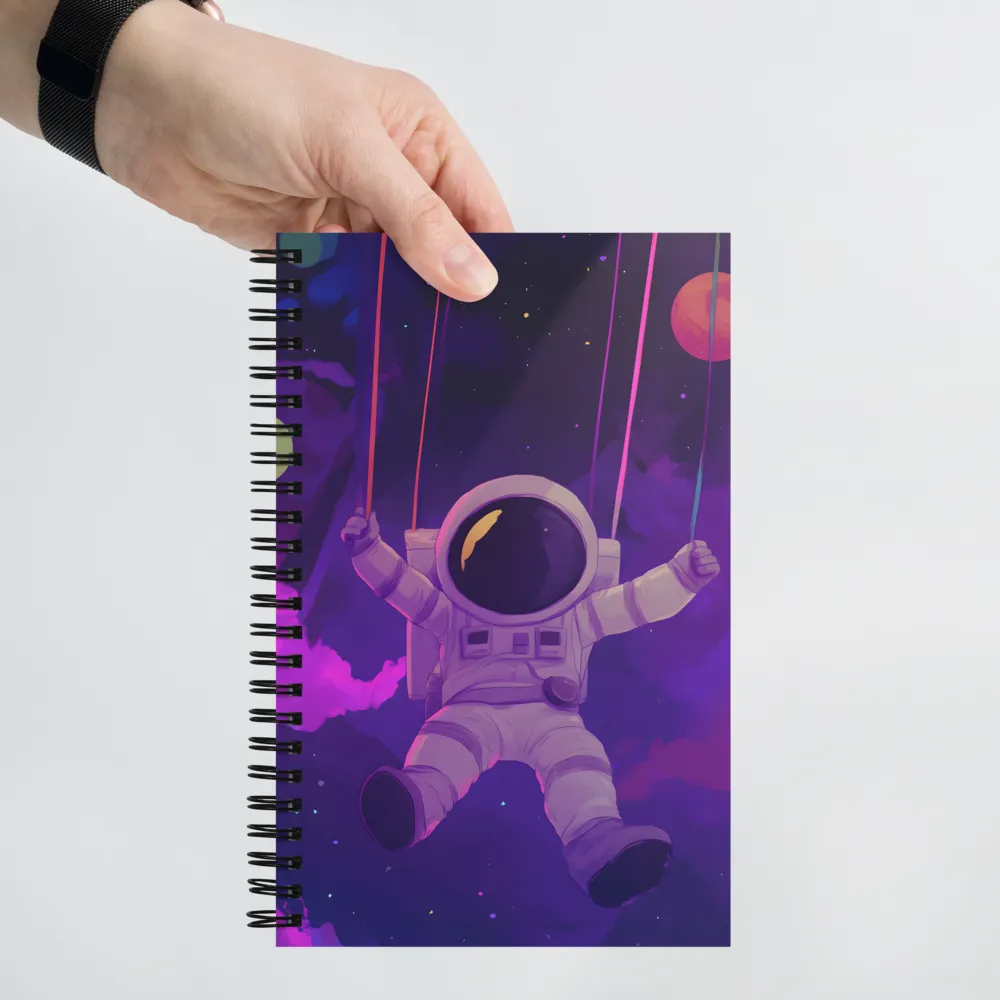 Swinging Through the Cosmos | Spiral Notebook