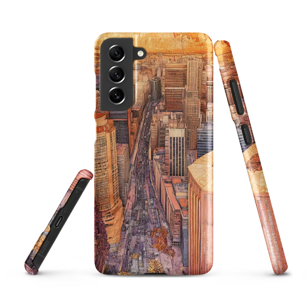 Mosaic Cityscape at Dusk
