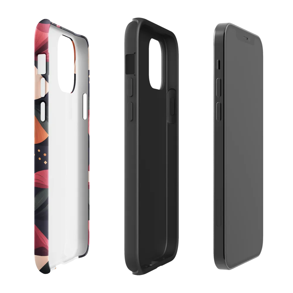 Floral Harmony in Geometry | Phone Case |  12 Pro | Tough Case | Glossy