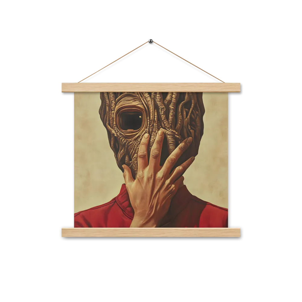 The Mask of Roots | Poster With Oak Wood Hanger | 14″×14″