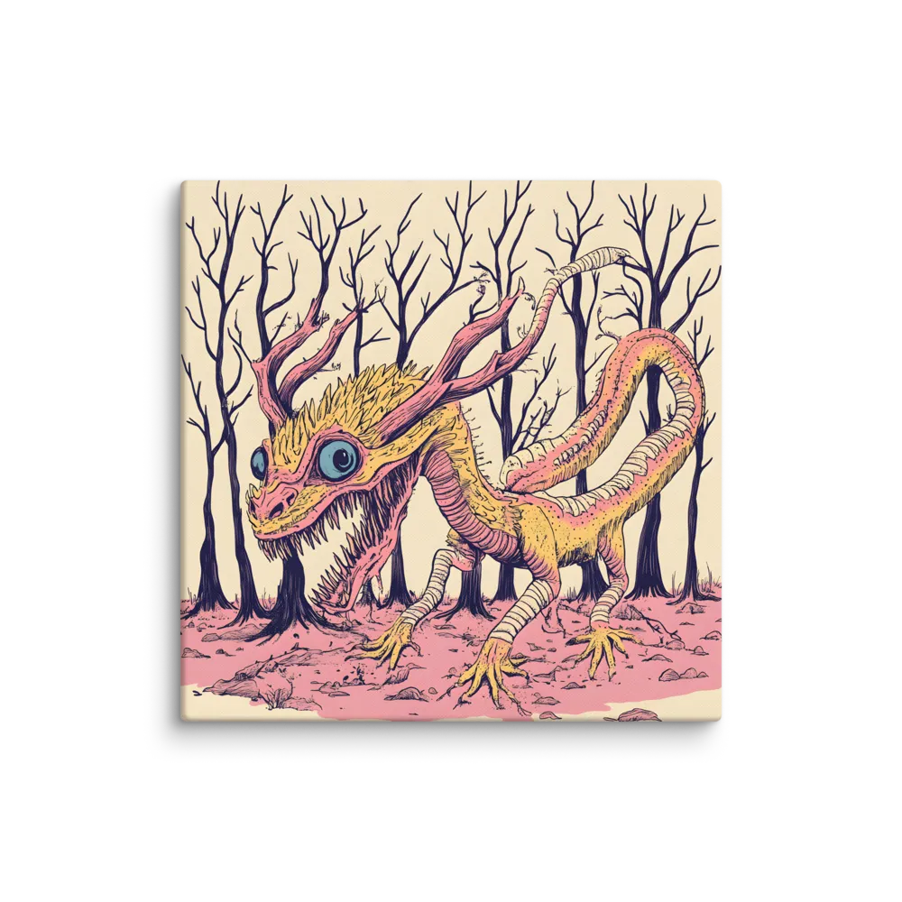 The Enigmatic Dragon of the Desolate Forest | Canvas | 36″×36″