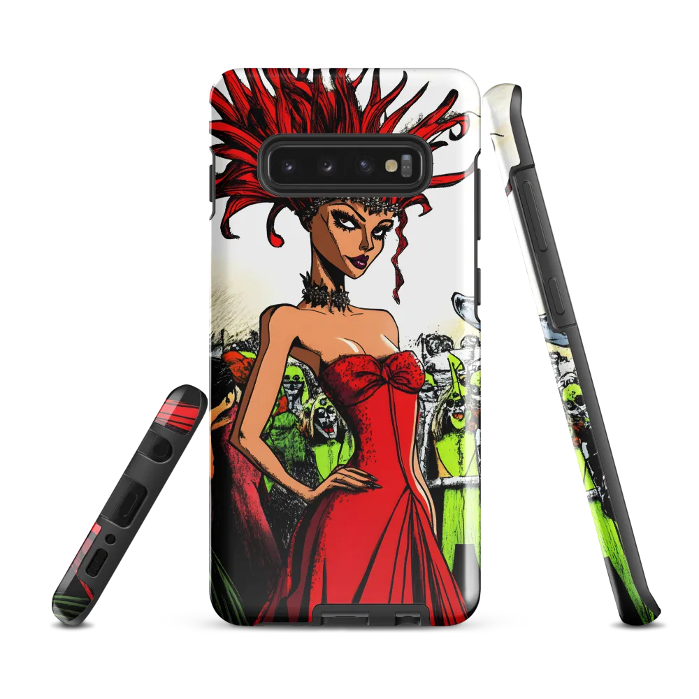 Fiery Elegance: A Fashion Statement | Phone Case |  S10 Plus | Tough Case | Glossy