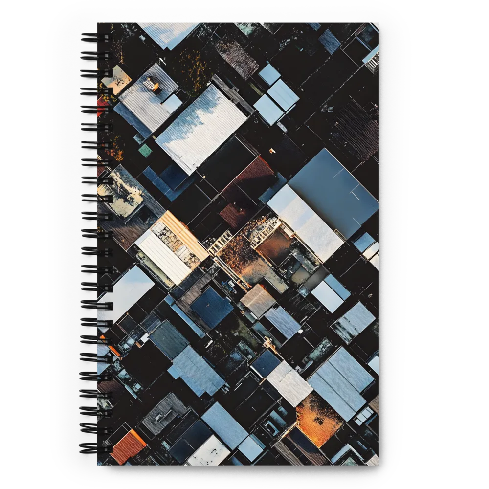 Urban Mosaic from Above | Spiral Notebook