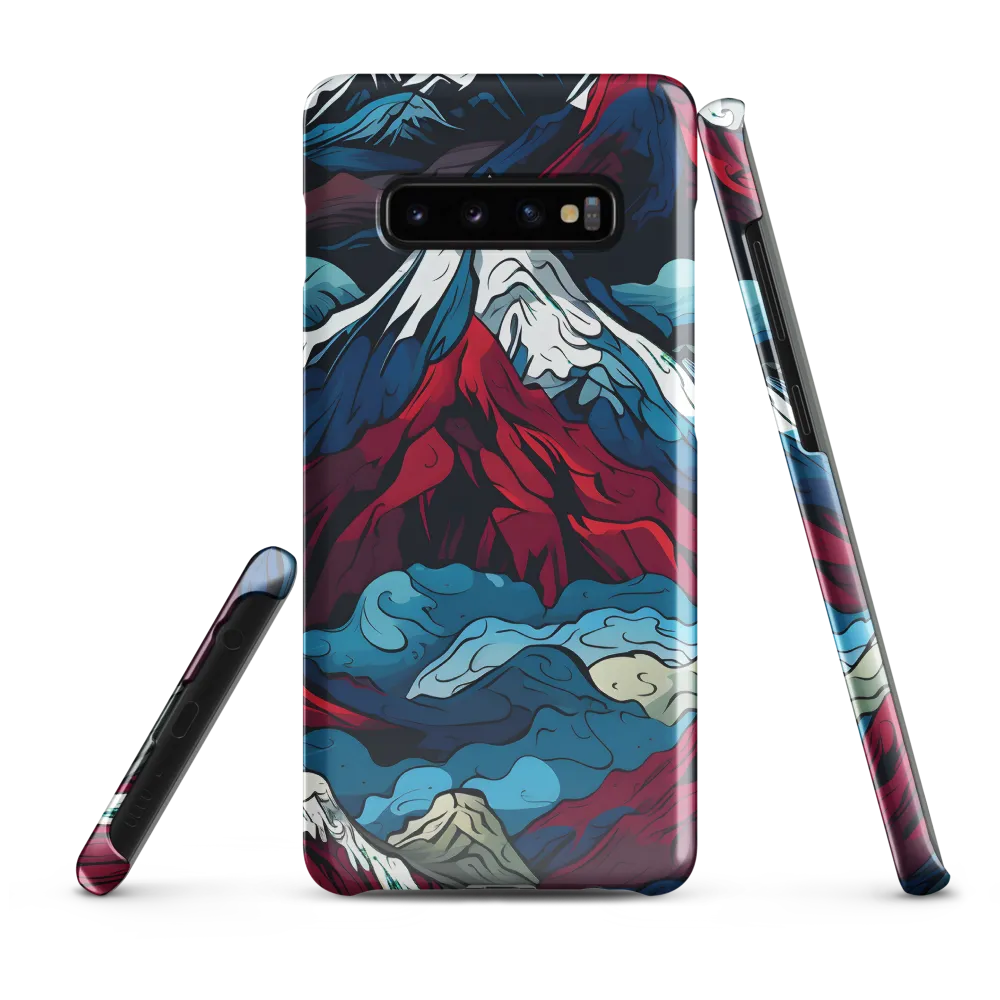 Mountain Majesty: An Abstract Voyage | Phone Case |  S10 Plus | Snap Case | Glossy