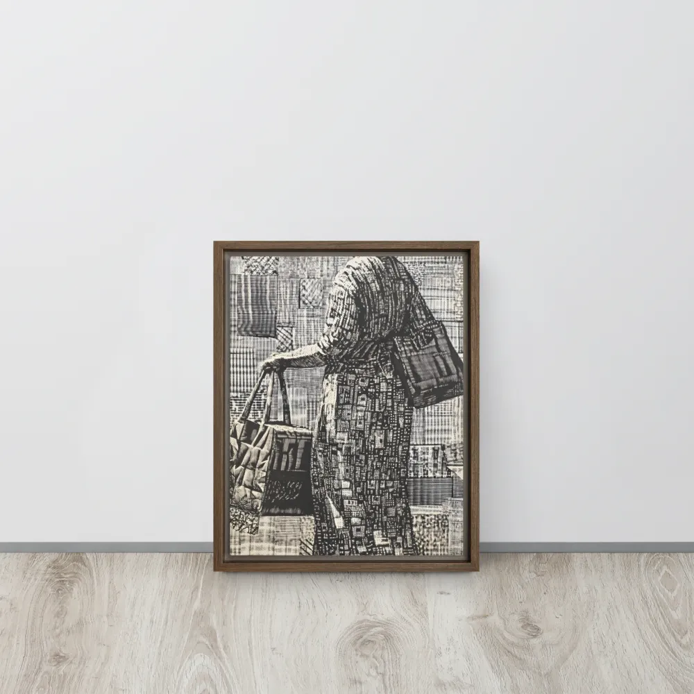 Urban Reflections: A Shopping Narrative | Canvas with Brown Frame | 11″×14″