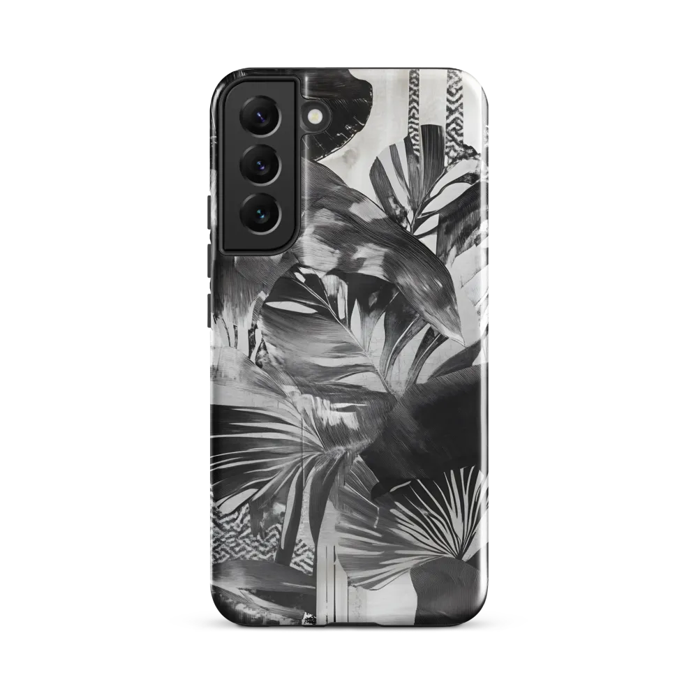 Monochrome Serenity in Tropical Foliage