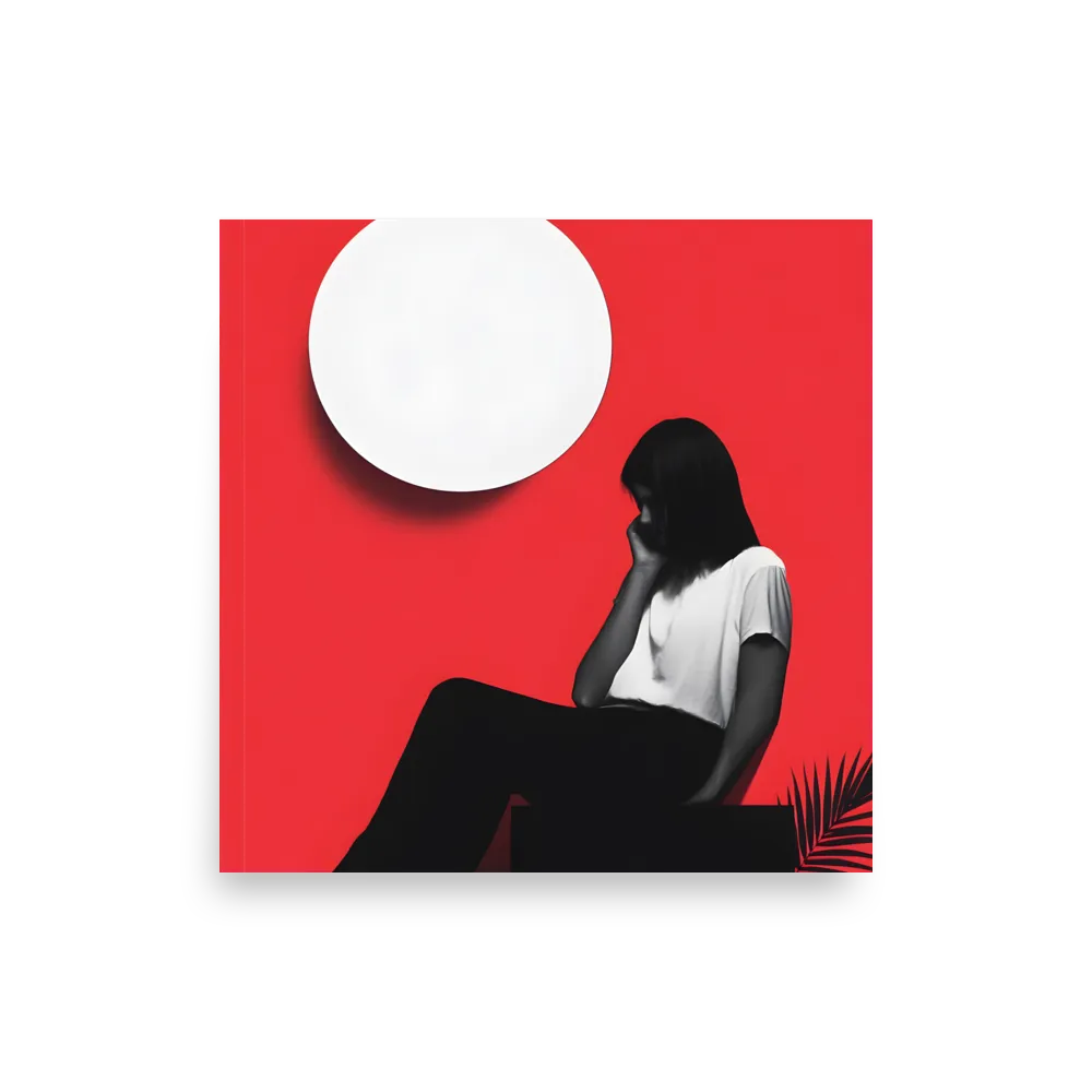 Contemplation in Red | Poster | 18″×18″