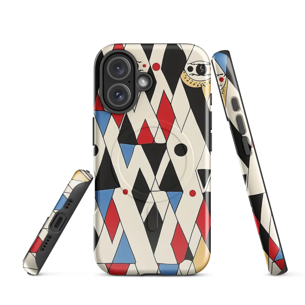 Dynamic Geometric Symphony | Phone Case |  16 | MagSafe® Tough Case | Glossy