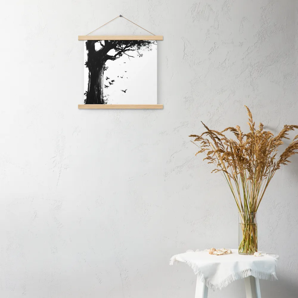 Whispers of Nature | Poster With Oak Wood Hanger | 14″×14″