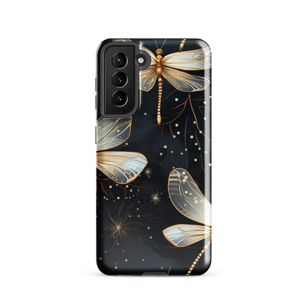 Ethereal Dance: Dragonflies in a Midnight Garden
