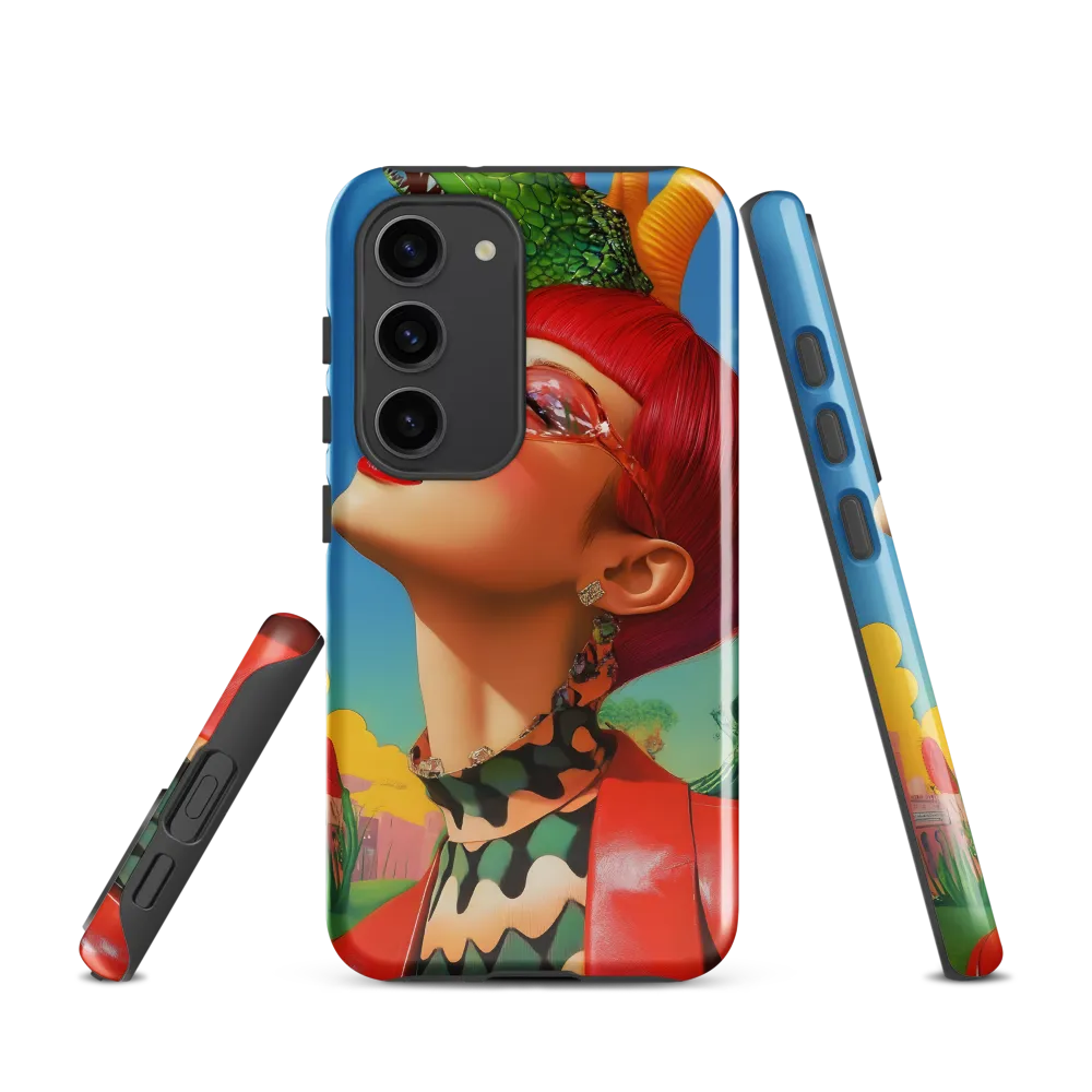 Whimsical Fantasy: A Surreal Portrait | Phone Case |  S23 | Tough Case | Glossy