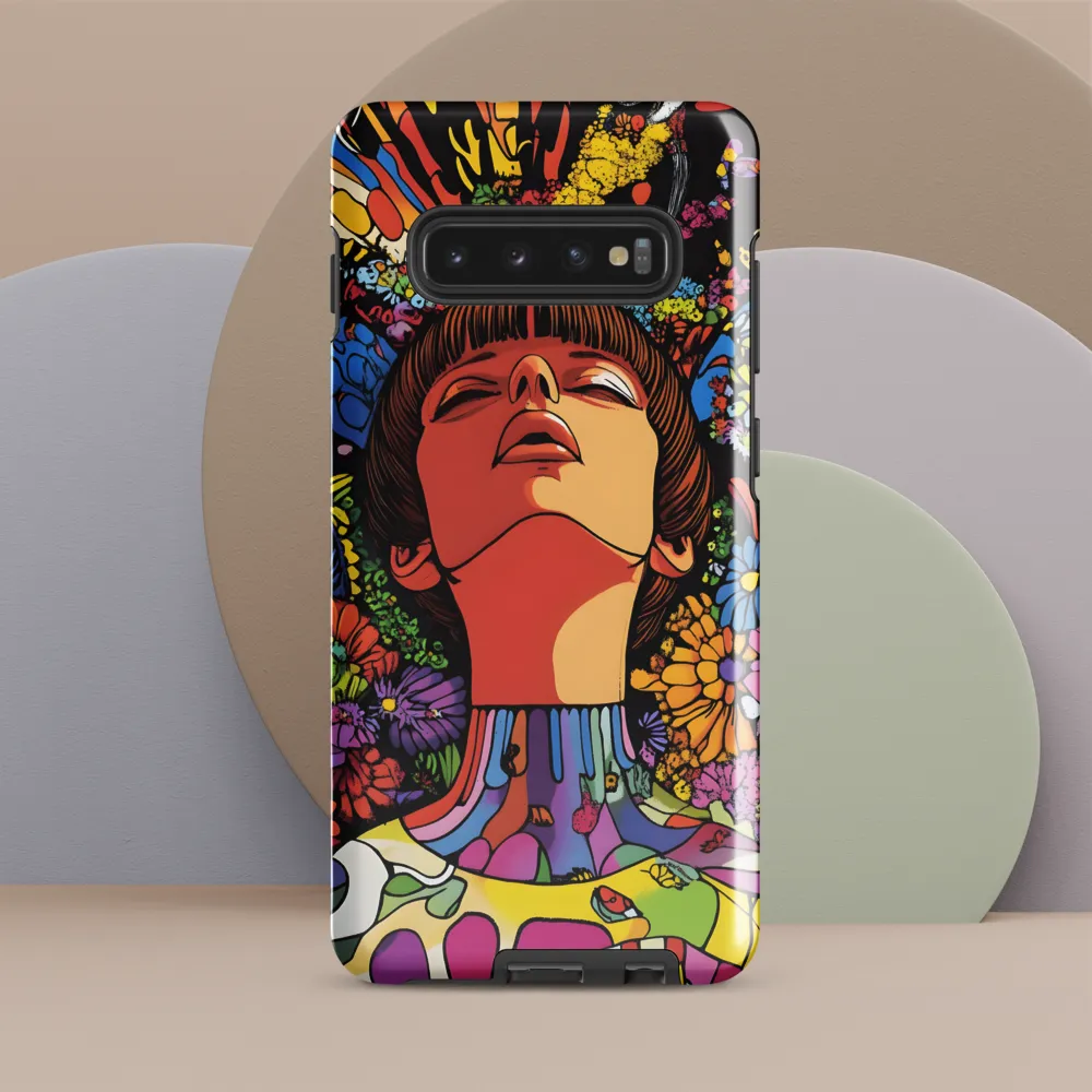 Vibrant Ecstasy: A Psychedelic Portrait | Phone Case |  S10 Plus | Tough Case | Glossy