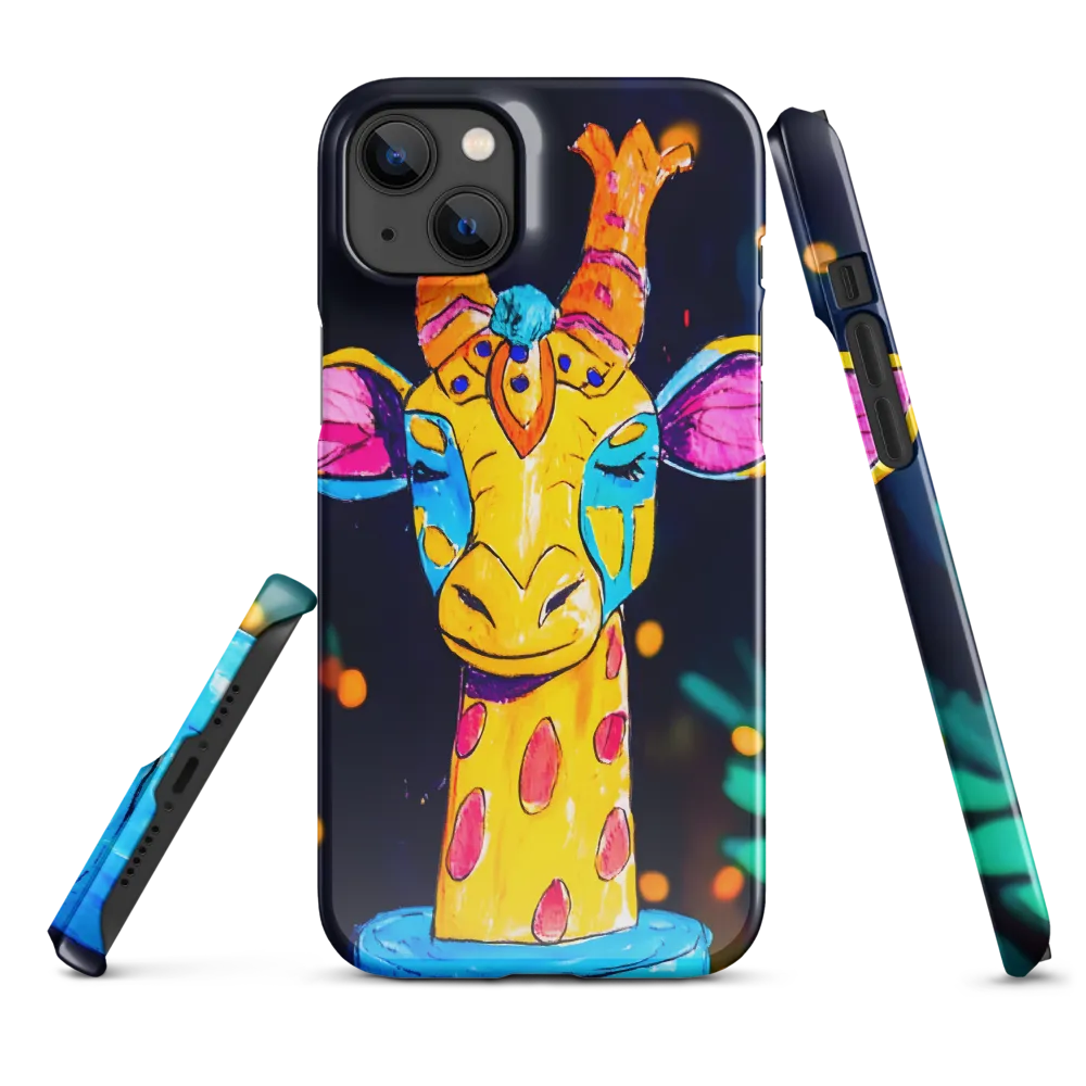 Whimsical Giraffe in Vibrant Colors