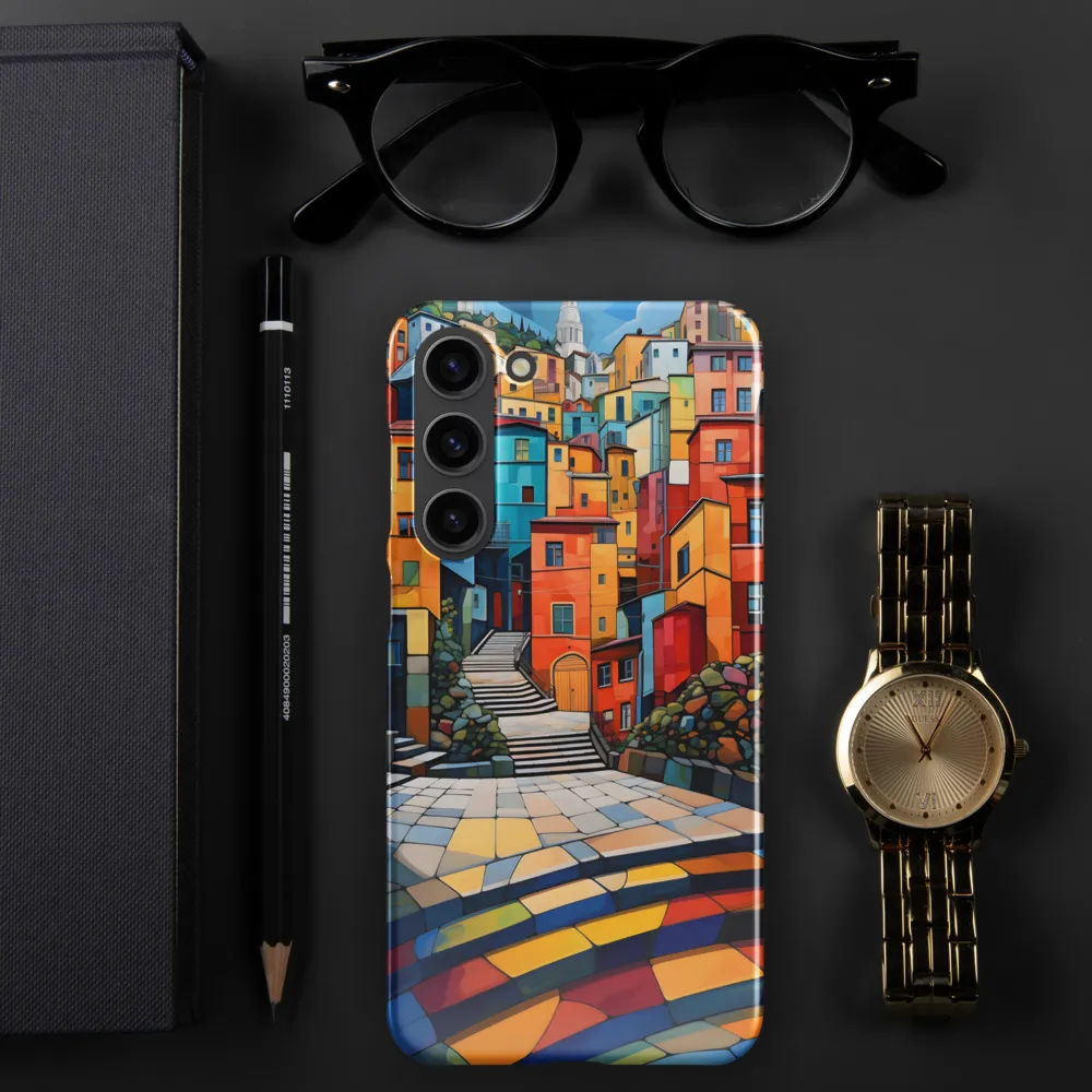Vibrant Village: A Cubist Journey