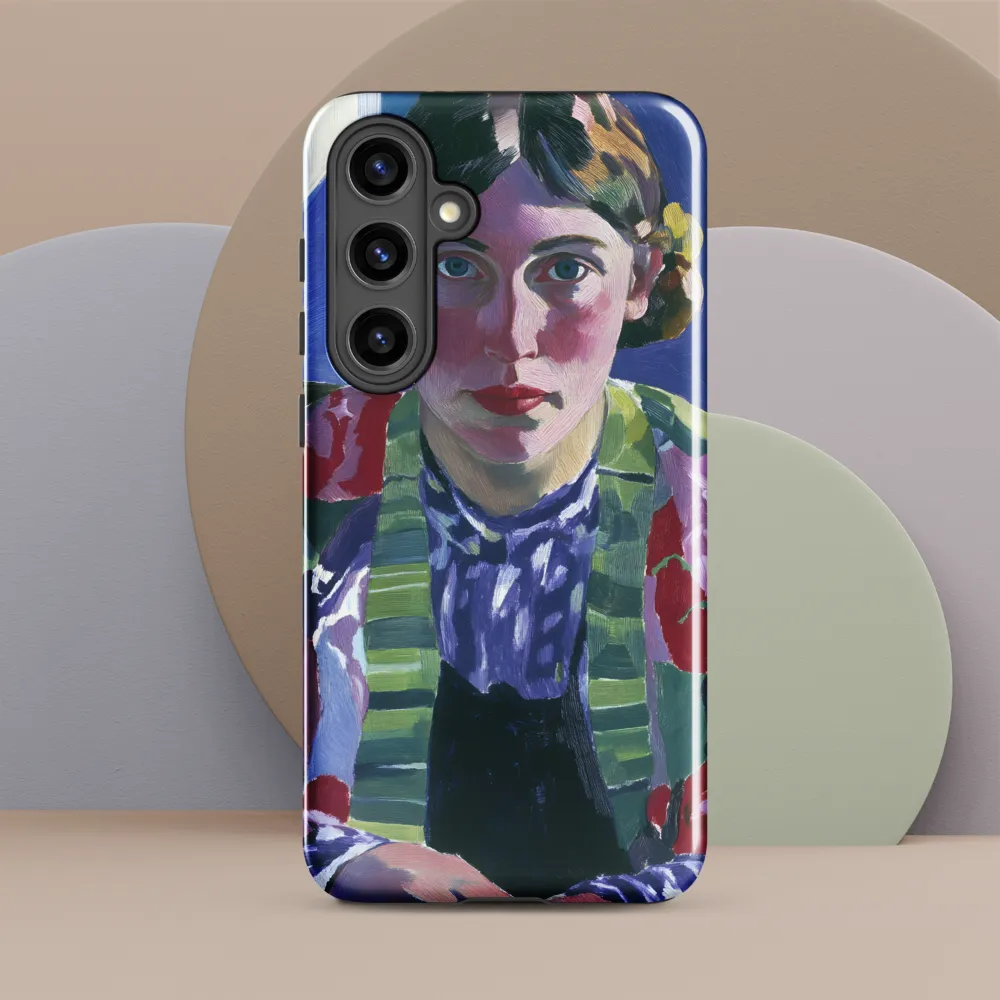 Vibrant Gaze: A Modernist Portrait