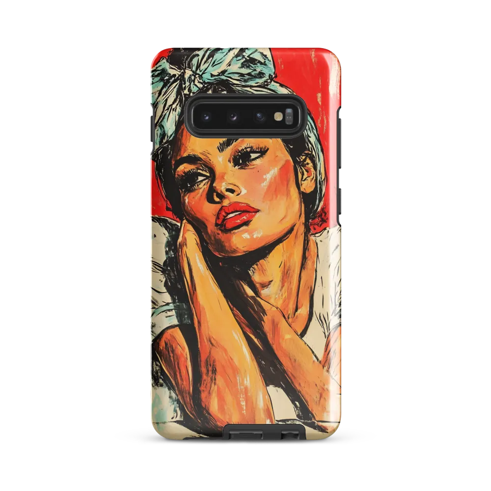 Contemplation in Red | Phone Case |  S10 Plus | Tough Case | Glossy