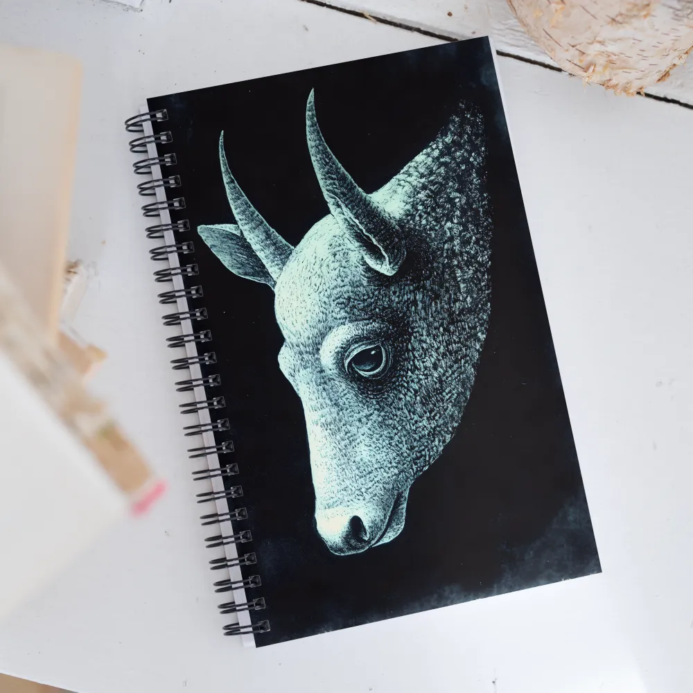 Ethereal Bull's Head | Spiral Notebook